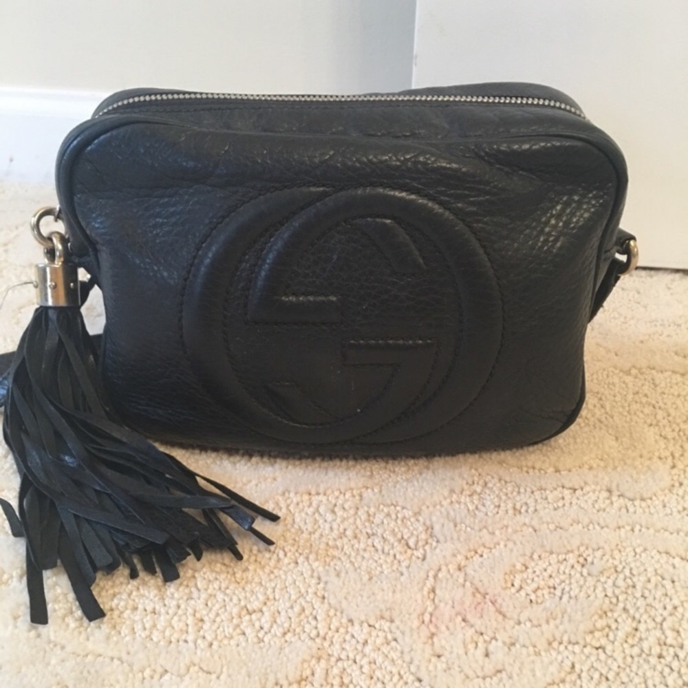Gucci Soho Leather Disco Bag in Black